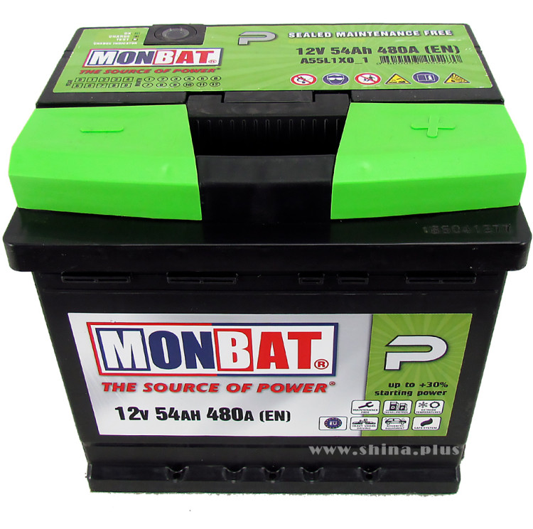 АКБ 54Ah Monbat A55L1XO (о.п+) 480A 12V