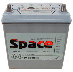 АКБ 44Ah SPACE (о.п+) (50B19L) 370A(EN) Азия 12V