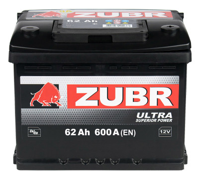 АКБ 62Ah ZUBR Ultra (о.п+) 600А(EN) 12V
