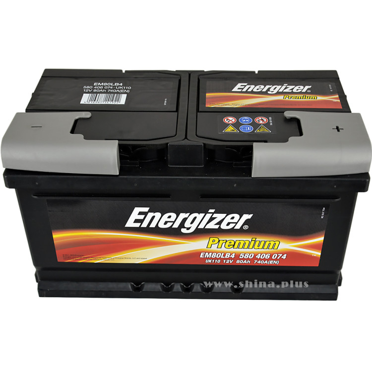 АКБ 80Ah Energizer Premium (580 406 074) (о.п+) 740А(EN) 12V