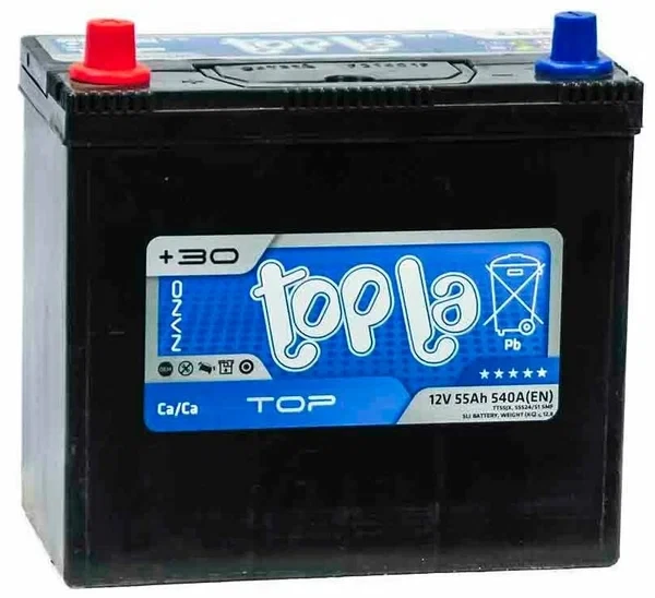 АКБ 55Ah Topla Top Jis (118355) TT55JX 55524/51 SMF Азия (+п.п.) 490А(EN
