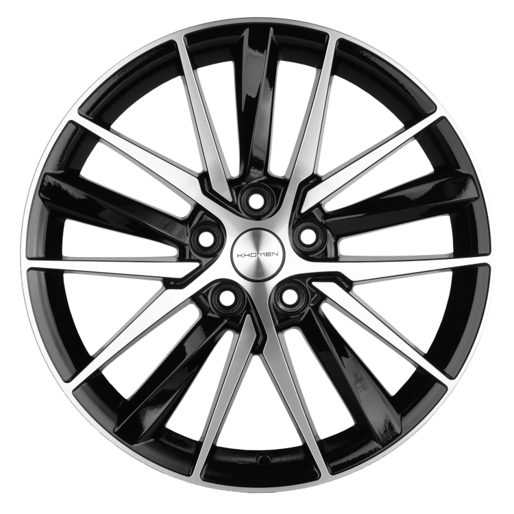 Диск R18 5x114.3 Khomen Wheels KHW1807 8,0J ET40 D64.1 (Haval F7/F7x) Black-FP ПИК