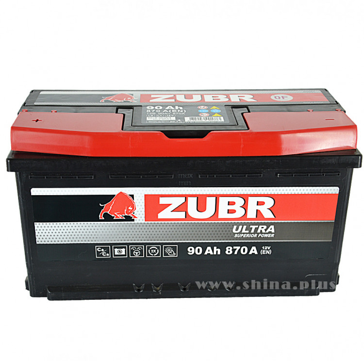 АКБ 90Ah ZUBR Ultra (+п.п) 870А(EN) 12V