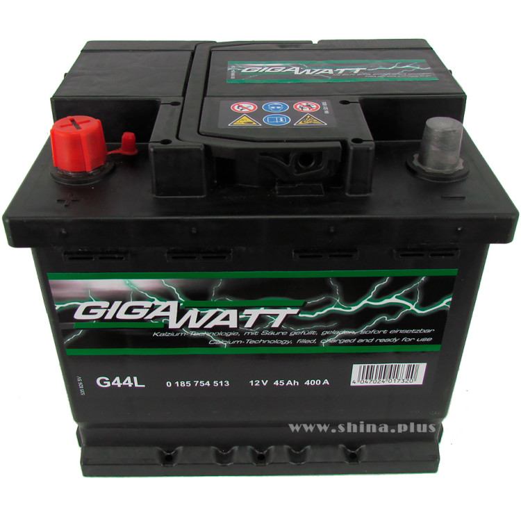 АКБ 45Ah Gigawatt G44L (545 413 040) (+п.п) 400 (EN) 12V маленький