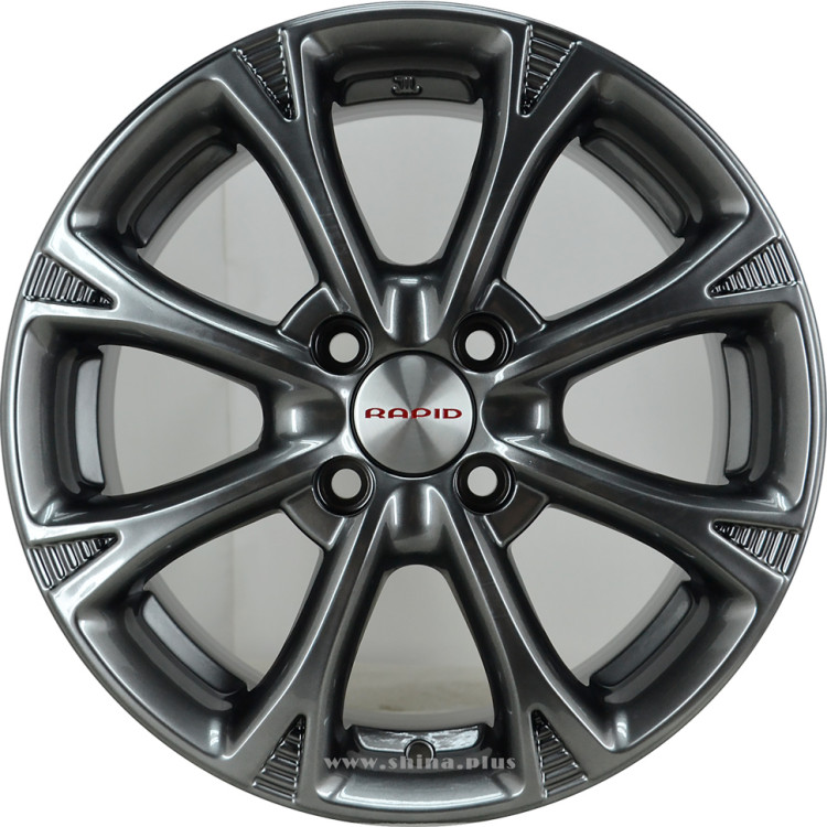 Диск R15 4x100 Блюз-оригинал (КС606) K&K 6,0J ET48 D54,1 дарк платинум