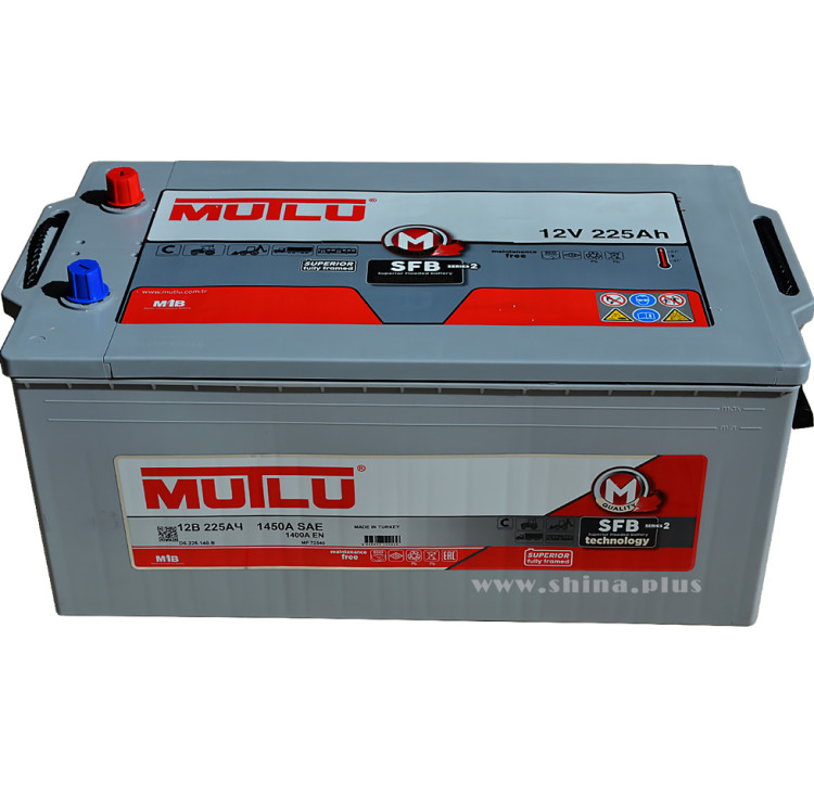 АКБ225Ah Mutlu (1D6.225.140.B) (о.п+) 1400A 12V серый корпус