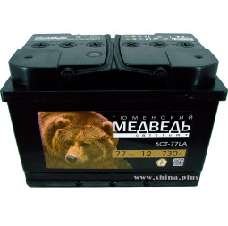 АКБ 77Ah Тюм. медведь черный (о.п+) 730А (EN) 12V