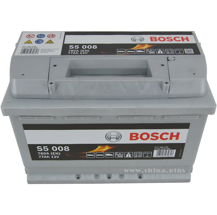 АКБ 77Ah BOSCH S5 Silver Plus 577 400 078 (о.п.+) 780A 12V