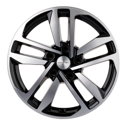 Диск R16 5x112 Khomen Wheels KHW1612 6,5J ET50 D57.1 (Octavia A5) Black-FR