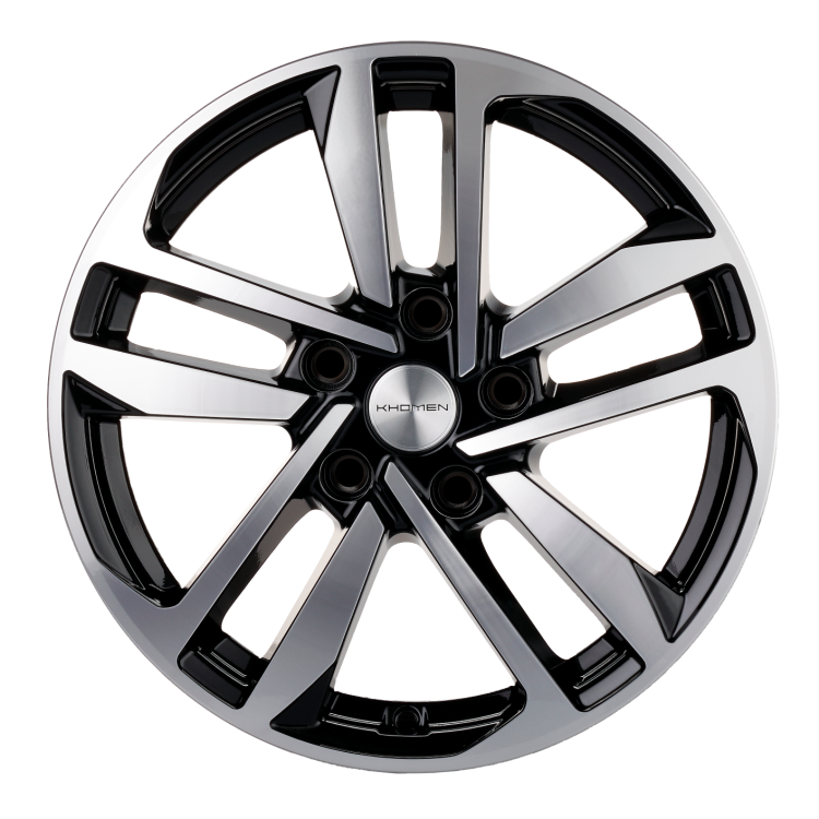Диск R16 5x112 Khomen Wheels KHW1612 6,5J ET50 D57.1 (Octavia A5) Black-FR