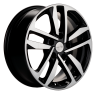 Диск R16 5x112 Khomen Wheels KHW1612 6,5J ET50 D57.1 (Octavia A5) Black-FR
