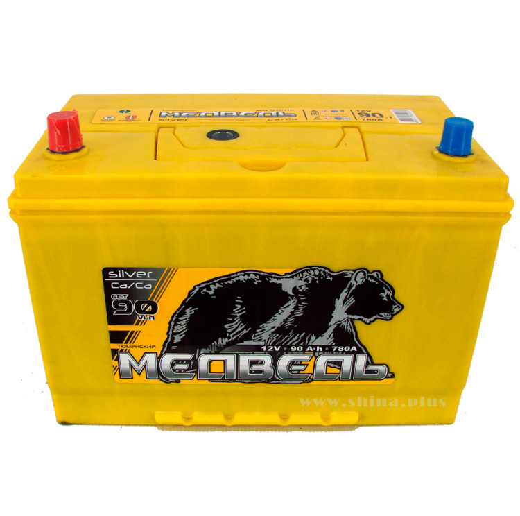 АКБ 90Ah Тюмен.медведь (желтый) (105D31R)  (+п.п) 780А 12V Азия