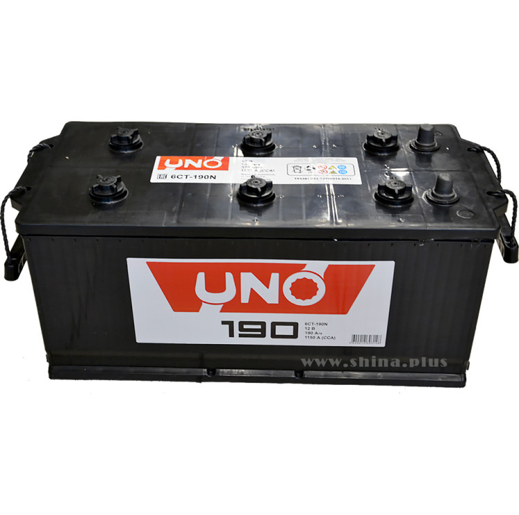 АКБ190Ah UNO (+п.п) 1200А(EN) 12V конус