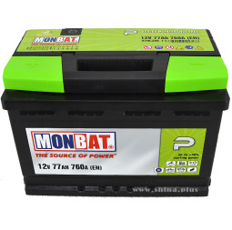АКБ 77Ah Monbat A78L3XO (+п.п) 760A 12V (L+)