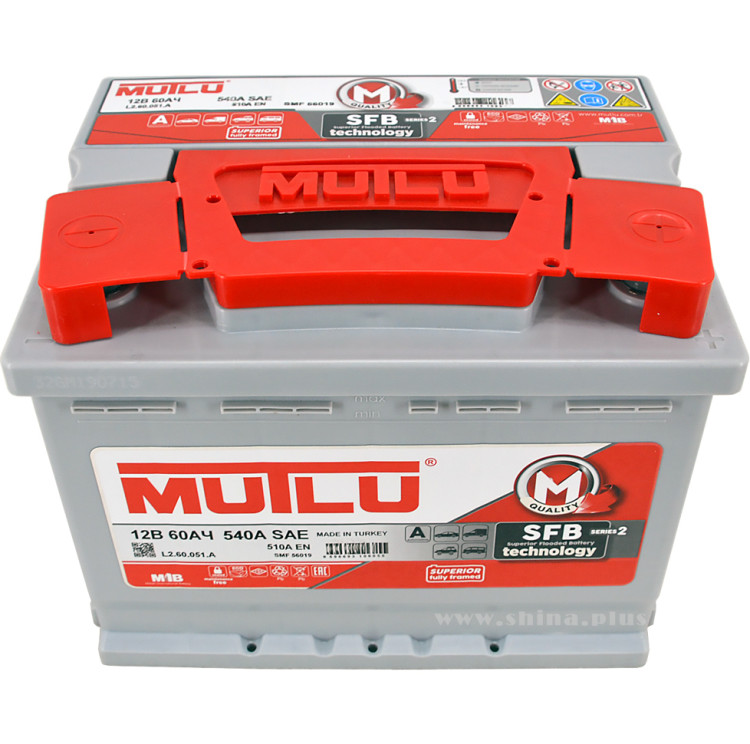 АКБ 60Ah Mutlu (L2.60.051.A) SFB (о.п.+) 510А(EN) 12V
