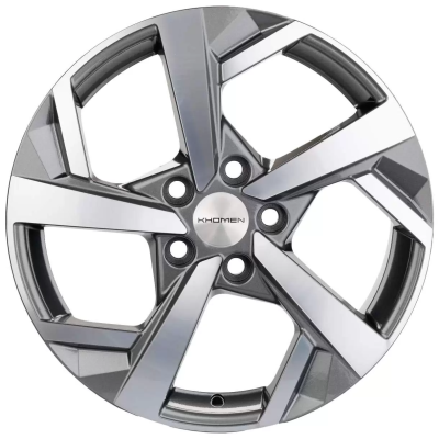 Диск R17 5x114,3 Khomen Wheels KHW1712 7,0J ET37 D66,5 Gray-FP конус (Jolion)