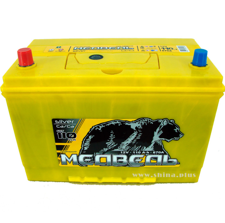 АКБ110Ah Тюм. медведь желтый (135D31R) (п.п+) 870(EN) 12V Азия