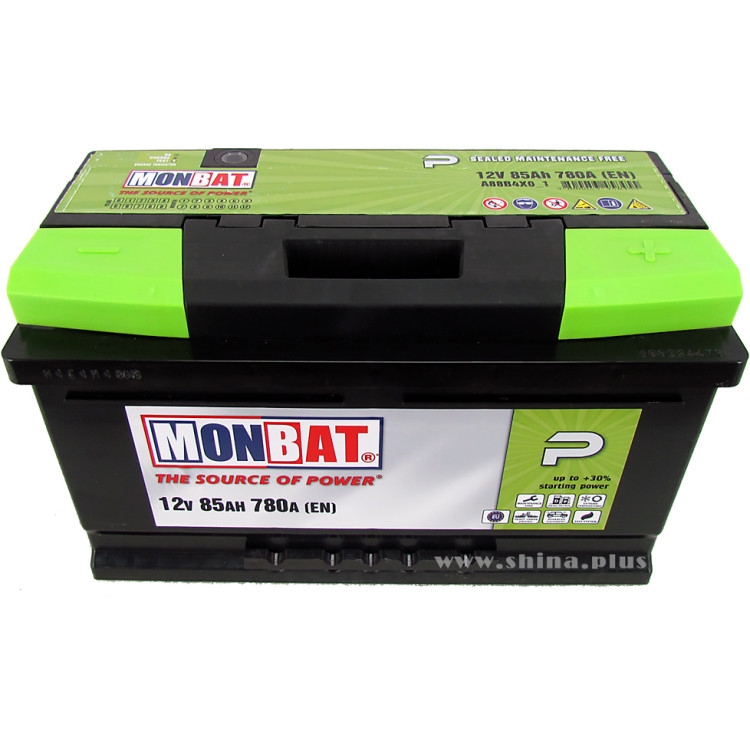 АКБ 85Ah Monbat A88B4XO (о.п+) 780A 12V низкий корпус