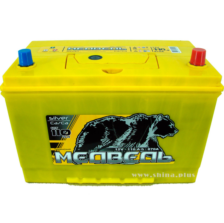 АКБ110Ah Тюм. медведь желтый (135D31L) (о.п+) 870(EN) 12V Азия (6CT-110VLR)