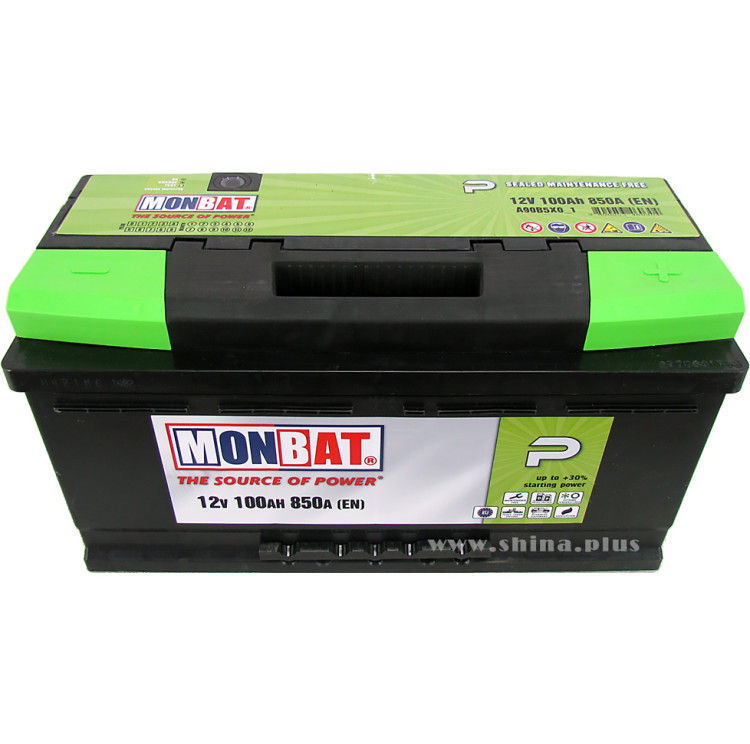 АКБ100Ah Monbat A90B5XO (о.п+) 850A 12V низкий корпус