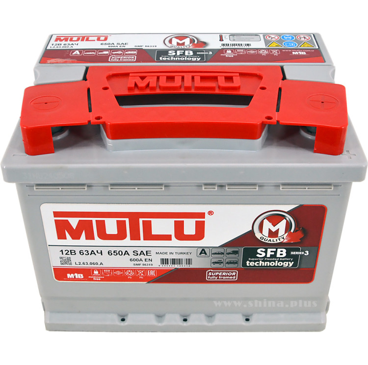 АКБ 63Ah Mutlu (L2.63.060.A) (о.п.+) 600А(EN) 12V