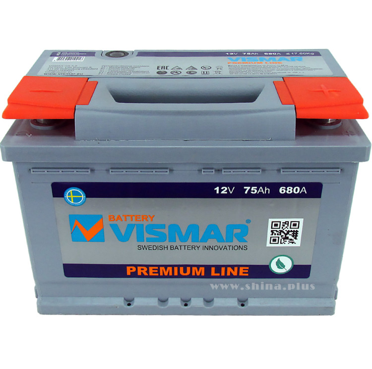 АКБ 75Ah Vismar PR (о.п+) 680A(EN) 12V