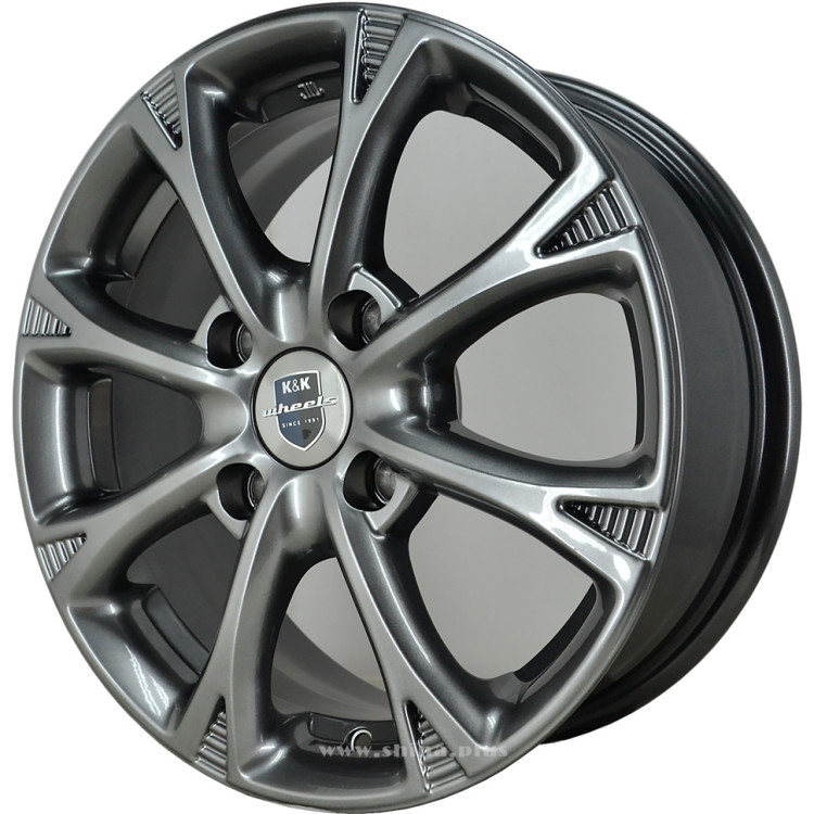 Диск R15 4x114,3 Блюз (КС606) K&K 6,0J ET45 D67,1 дарк платинум