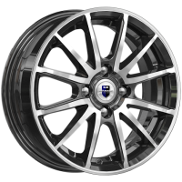 Диск R14 4x100 Квант (КС960) K&K 5,5J ET40 D54,1 алмаз черный