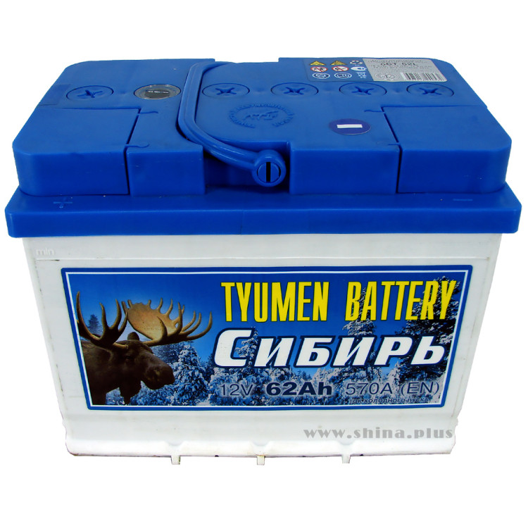 АКБ 62Ah Тюменский "Лось" Сибирь (+п.п.) 570А(EN) 12V