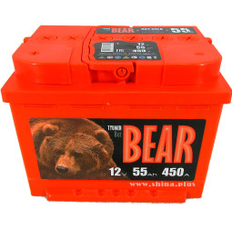 АКБ 55Ah Тюм. медведь оранжевый (+п.п.) 450А(EN) 12V