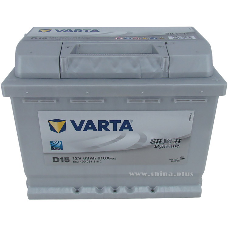 АКБ 63Ah Varta 563 400 061 Silver dynamic "D15" (о.п+) 610A 12V